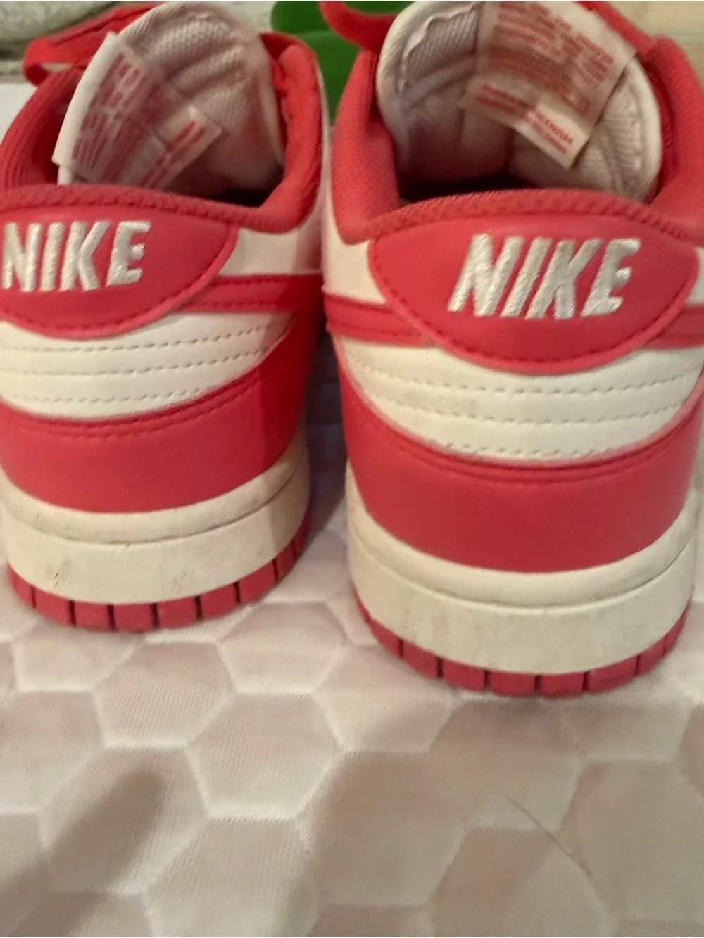 Nike Women’s Dunks Hot Pink and White size 8